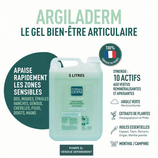 Argiladerm Gel argile verte bien-être articulaire Bidon 5L
