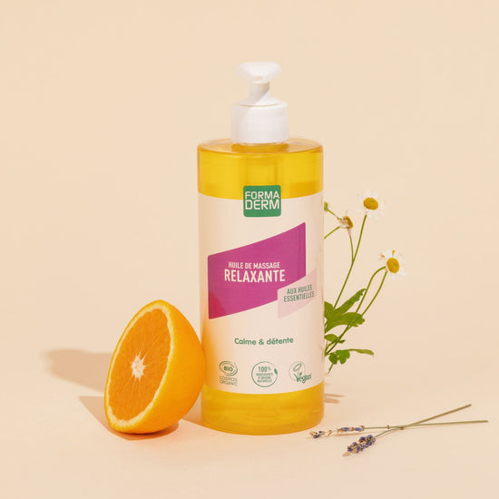 Huile de massage Relaxante Petit Grain et Lavande certifiée BIO 500ml