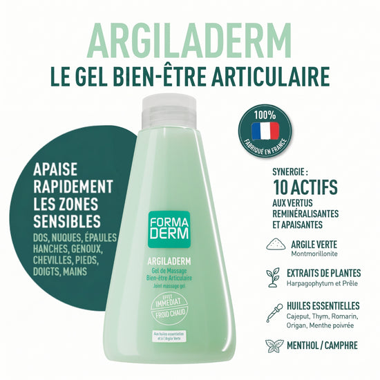 Gel argile verte Argiladerm bien-être articulaire 500ml