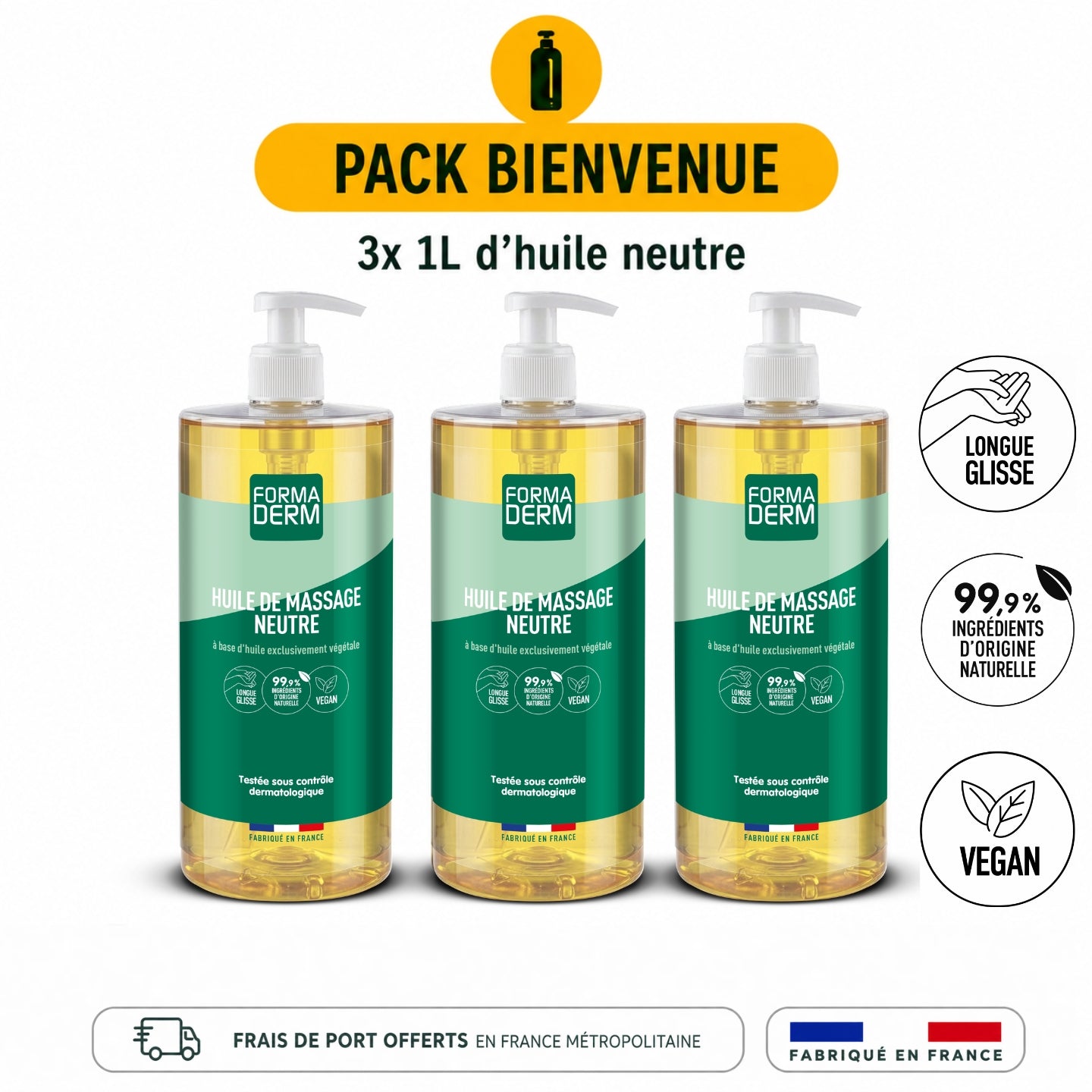 Pack de Bienvenue Huile de Massage Neutre