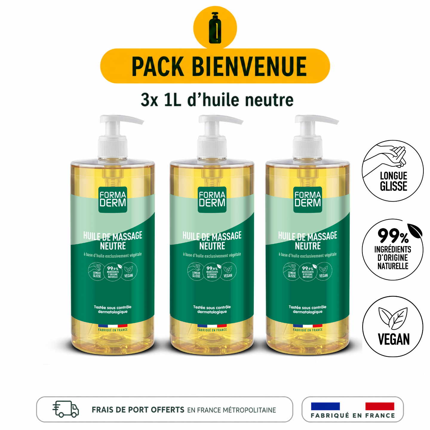 Pack de Bienvenue Huile de Massage Neutre
