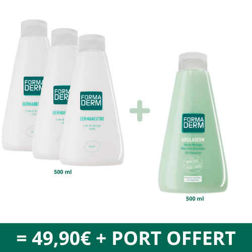 Pack 3 Dermaneutre + 1 Argiladerm (valable uniquement via l&