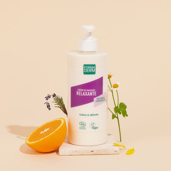 Crème de massage Relaxante Petit Grain et Lavande BIO 500ml